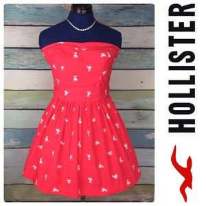 Hollister Pink Strapless Dress